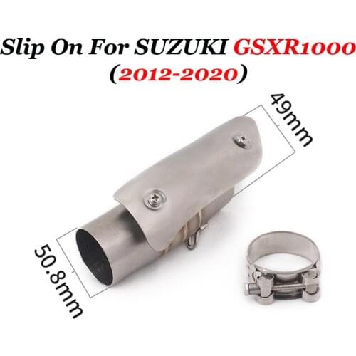 Slip-On For Suzuki GSXR1000 GSX R1000 GSXR 1000 2012-2020 Motorcycle Full System Exhaust Escape Moto Modified Middle Link Pipe