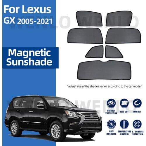 For Lexus GX 2005-2021 Custom Sun Visor Block Light Sunshades Cool Down Window Mesh Removable Foldable Curtains Mosquitoes Net