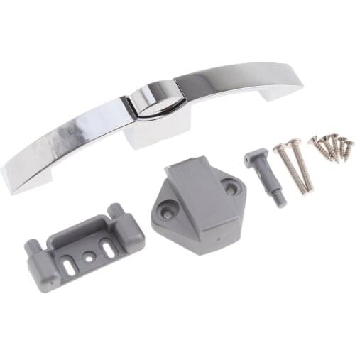 Solid Push Button Pull Handle Latch Lock Knob for Cupboard, Door, Cabinet, RV, Durable