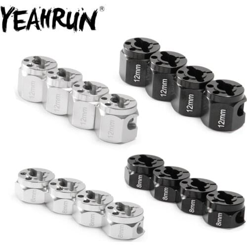 Wheel Hub Hex 8/12mm Thickness with Mount and Pins for Axial SCX10 Wraith TRX-4 1/10 RC Crawler Car