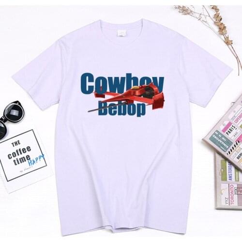 90s Vintage Anime Cowboy Bebop Male Clothing Spike Spiegel with Gun Graphic Tshirt Summer Cool and Refreshing Tops Camisetas