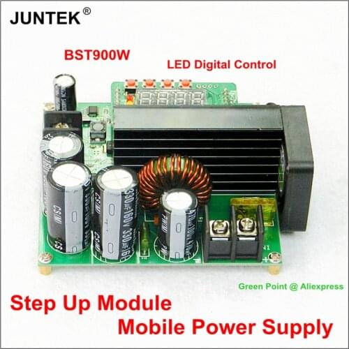 900W High Efficiency 95% Digital ControlDC-DC IN 8-60V OUT 10-120V Boost Converter Step Up Module Mobile Power Supply 15A
