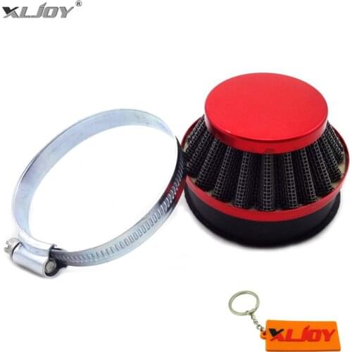 XLJOY Racing 60mm Red Air Filter Clearner For Gas Motorized Bicycle Push Mini Moto Pocket Bike ATV Quad 4 Wheeler Motorcycle
