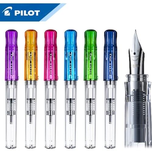 1Pcs Japan PILOT kakuno smile pen FKA-1SR EF / F / M transparent rod limited edition ABS resin material student practice pen