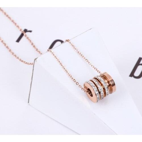 Wholesale Titanium Steel Fashion Pendant Necklaces For Women Anniversary Engagement Wedding Necklace Accessoeries Jewelry Gifts