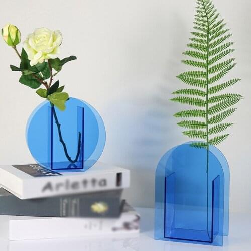 1pc Bouquet Glass Vase, Round Square Block Gathering Vase, Floral Container, Planter for Wedding Party Event