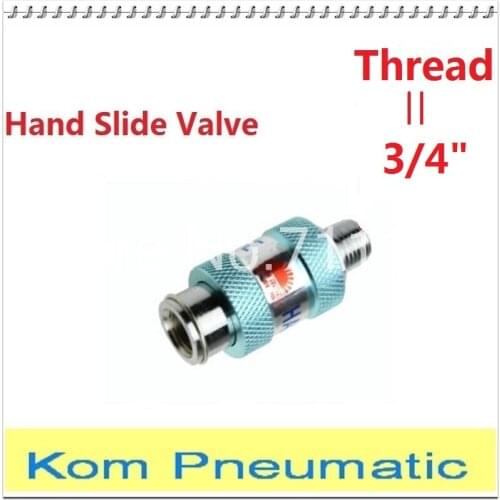 1pc Pneuamtic Type HSV-20 3/4" BSP Thread 3/4 Inch Flow Control Manual Hand Slide Valve Valves HSV20