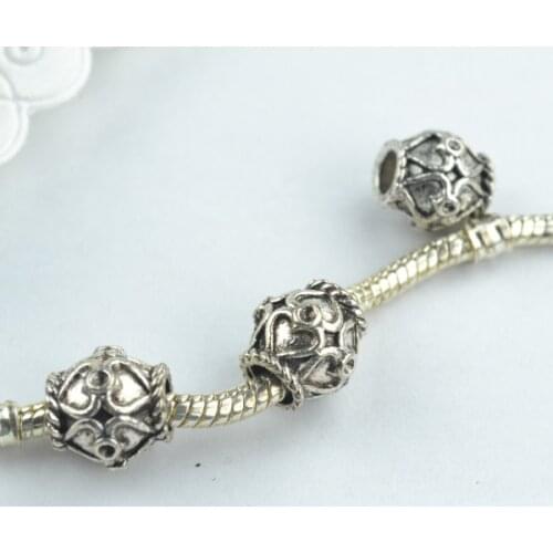 15 pcs Tibetan Silver metal Beads Fit For European Charm Bracelet Jewelry Making DIY Jewelry Findings Handmde 18139