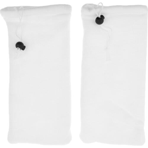 2 Pcs White Aquarium Tank Filter Bags Polyester Fish Tank Filter Sock Bags