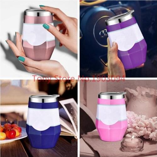 25pcs/lot 9oz Egg Cups Wine Glass Double Wall Stainless Steel Beer Mug Vacuum Insulated Mug Drinking Coffee Wine Cups Car Mugs