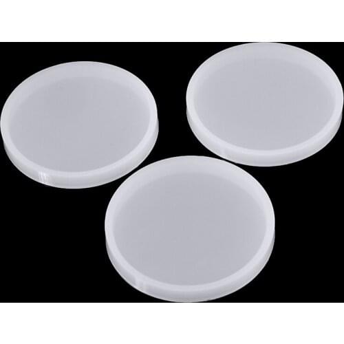 3pcs Round Coaster Resin Casting Mold Silicone Making Epoxy Mould Craft DIY Tool For Flower Pot Holder Cellphone Holder Bowl Mat