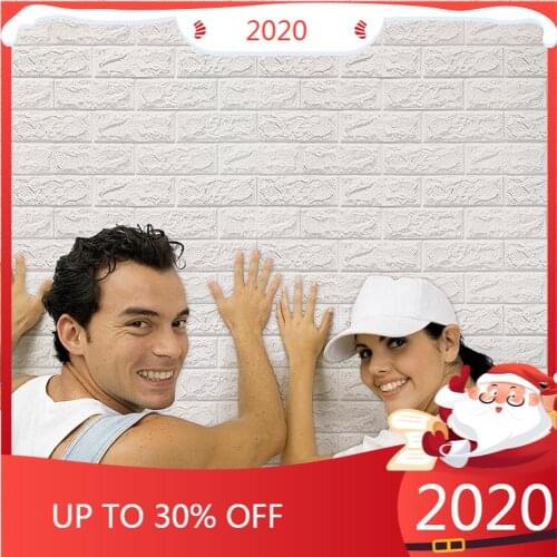 77*70cm 3D Brick Wall Stickers Living Waterproof Foam Room Bedroom DIY Adhesive Wallpaper Art home Wall Decals