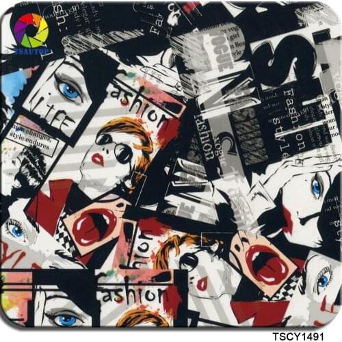 Free shipping TSAUTOP Width 0.5mx2m/10m water aqua print film for water soluble hydrographics printing films WDF1491