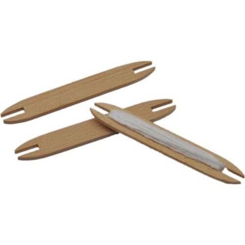 Beech Wood Weaving Shuttle Loom Knitting Tool Sweater Scarf Tapestry Coil Stick