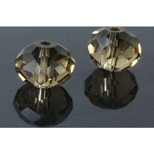 100PCS 8MM Austria Crystal Bead Rondelle Loose Faceted Glass Beads Spacers Beads for Bracelet Jewelry Making