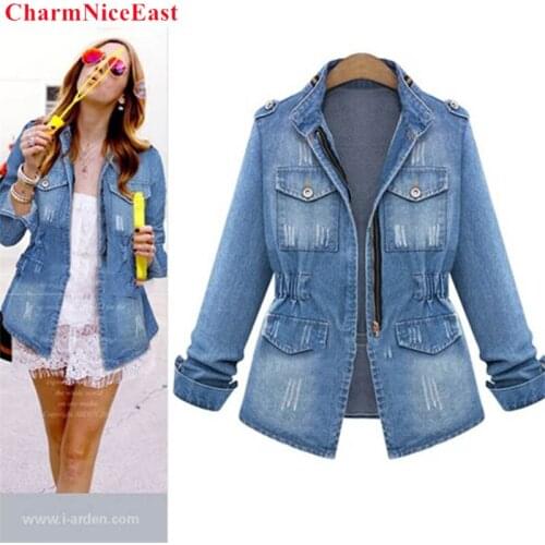 Женские джинсовые куртки CharmNiceEast China At AliExpress