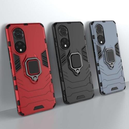 Case For Honor 50 Bracket Shockproof Metal Finger Ring Cover for Huawei Honor 50 Pro SE Couqe