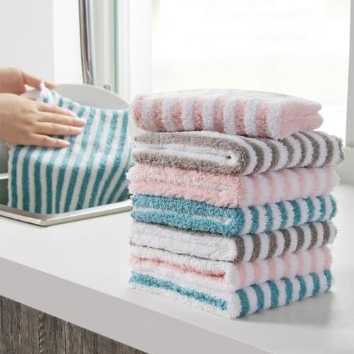 Cleaning cloth, cleaning towel, coral fleece, super absorbent cleaning cloth, kitchen pot, cup, cleaning cloth, scrubber