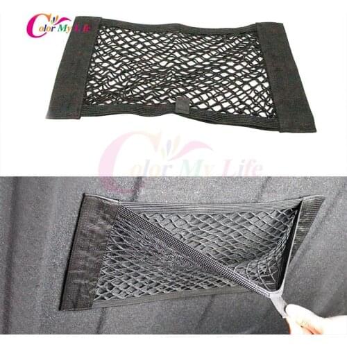 Color My Life Black Car Trunk Nylon Rope Net Luggage Nets For Hyundai ix35 iX45 iX25 i20 i30 Sonata Verna Solaris Elantra Tucson