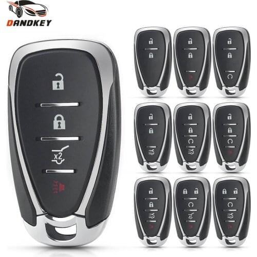 Dandkey For Chevrolet Camaro Equinox Cruze Malibu Spark 2/3/4/5 Button Remote Car Key Shell Replacement Smart Fob 2016 2017 2018