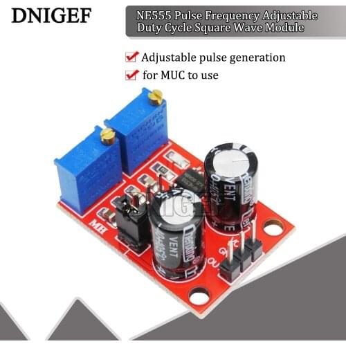 DNIGEF NE555 Pulse Frequency Duty Cycle Adjustable Module Square Rectangular Wave Signal Generator stepping Motor Driver