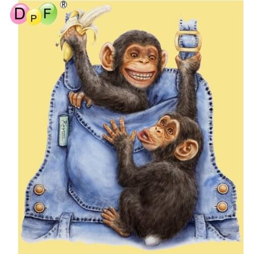 DPF DIY Magic Cube Cross Stitch art craft blue bag monkey lion Diamond Embroidery 5D full Round Diamond Painting Mosaic Decor