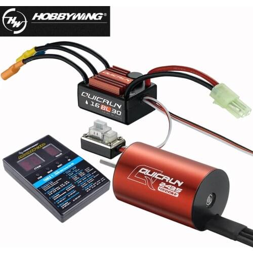 Hobbywing QuicRun WP-16BL30 30A Brushless Speed Controller ESC+2435 4500kv Motor For 1/16 1/18 Touring Cars Buggies Trucks Toy
