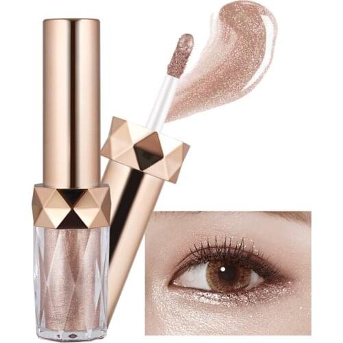 New smoky eyeshadow cream waterproof 6 colors shimmer liquid eyeshadow highlighter gel diamond gold silver eyeshadow YAN015