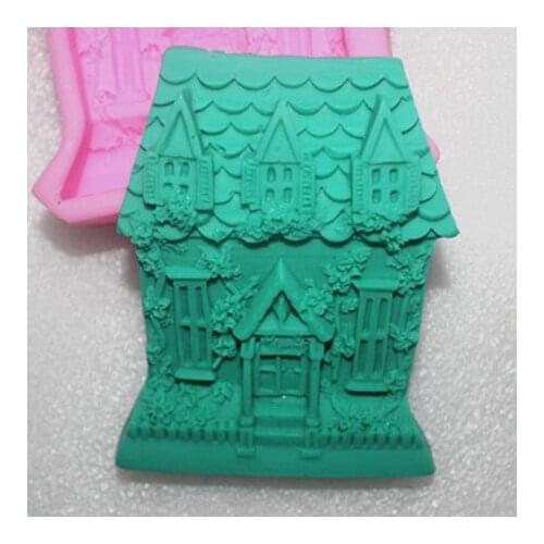 Free shipping handmade soap silica gel mould candle soap mould silicone mold for DIY CASTLE