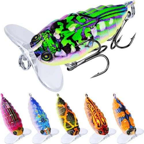 Gorgons Fishing Tackle Artificial Cicada Lure Bass Fishing Baits Crank Floating Top Water Insect Popper Wobblers