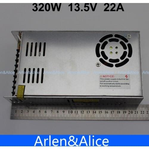 320W 13.5V 22A Single Output Switching power supply for LED Strip light AC to DC 110V 200V selected by switch