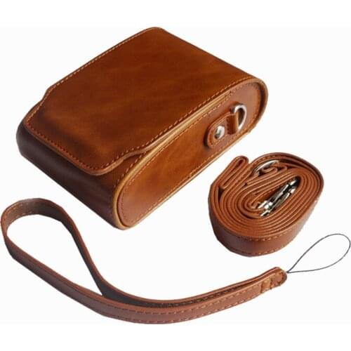 PU Leather case For Leica C V-LUX20 V-LUX30 V-LUX40 D-LUX3 Hard Case protable pouch cover With Shoulder Strap