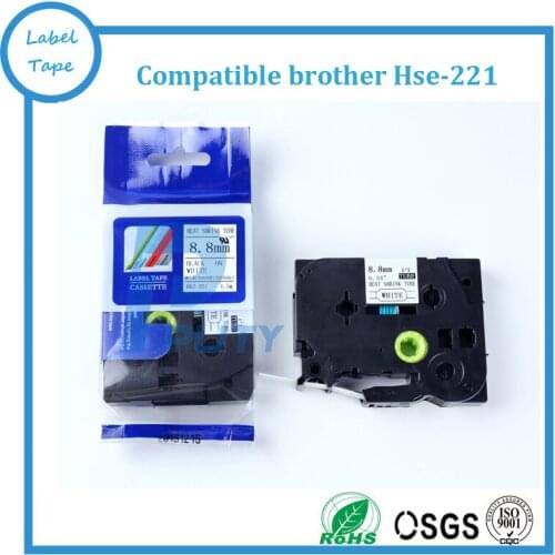 2PK mix colors HSe heat shrink tape cartridge HSe-221 Hse-621~ 8.8mmx1.5m HSe tape for cable mark black on white/yellow