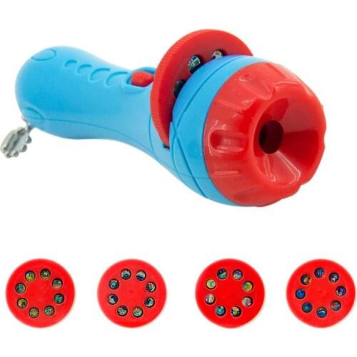 Enlightenment Cognitive Projector Slide Flashlight Projector Equipment Baby Sleep Bedding Story Early Developing Toy Animal Slid