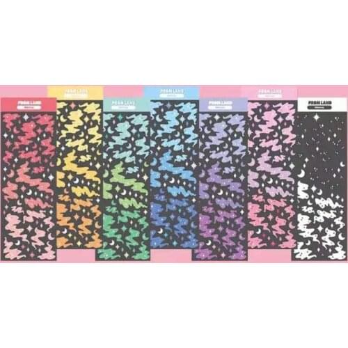 Colorful Flame Laser Stickers DIY Scrapbooking Idol Card Album Charm Gift Stationery Decorative Aesthetic Sticker