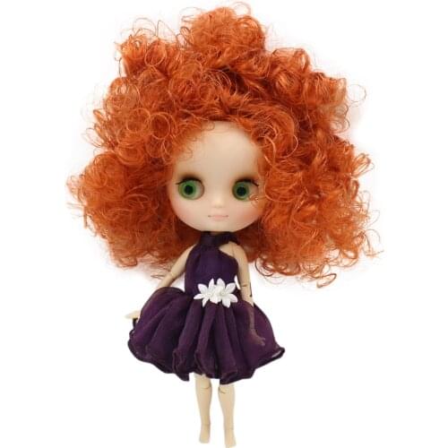 Middie matte face Joint Body 1/8 blyth 20cm high nude doll Afro hair with gestures No.2231/2237 free shipping