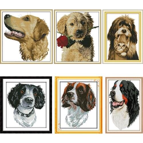 Joy Sunday Pleut Cross Stitch Kits Stamped Embroidery Needlework Thread 11CT 14CT Printed Handmade Counted Fabric Home Decor Set