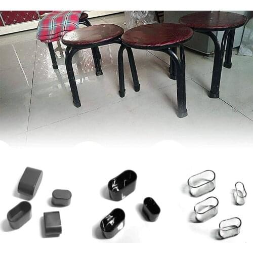 8Pcs Chair Leg End Caps PVC Furniture Feet Cover Oval Chair Leg Tip Anti-Scratch Table Legs Pad Floor Protector For Home Garden