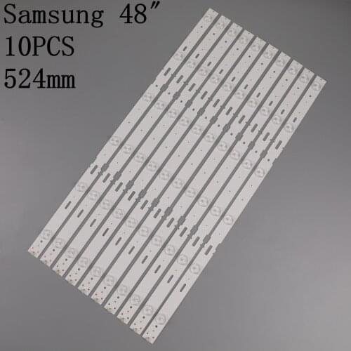 100% New 10pcs/Kit LED strips for GRUNDIG 48 TV 48VLE5421 48VLE5421BG LSC480HN03 SAMSUNG 2013ARC48 3228N1 6 REV1.0 131209