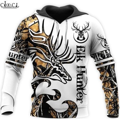 HX Newest Popular Animal Elk Hunting3D Print Mens Women Tracksuit Autumn Long-Sleeved Pullover Fashion Hoodie Drop Shipping