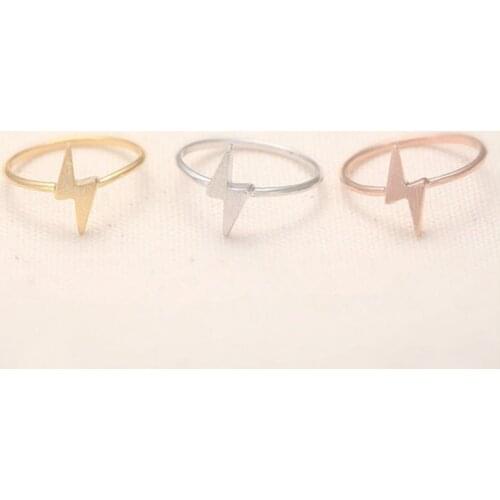 New Fashion Rings Silver Gold Rose Gold Mix Color Of Tiny Thunder Midi Rings Women Office Lady Girls Jewelry Wholesale