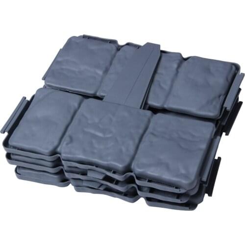 New 12Pc Grey Garden Fence Edging Cobbled Stone Effect Plastic Lawn Edging Plant Border Decorations Flower Bed Border