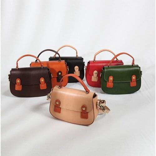 Solid Color Senior Head Layer Cowhide Women Handbag Simple Bag New High Quality Classic Multi-Function Shoulder Bags