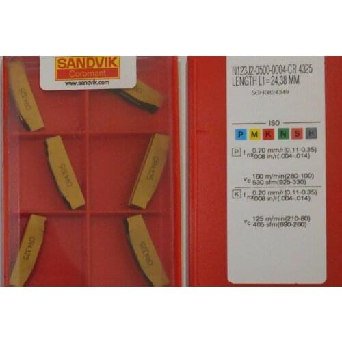 ORIGINAL 10PCS CARBIDE INSERT N123J2-0500-0004-CR 4325