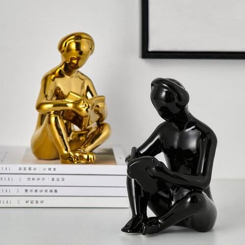 Nordic Decorative Sculptures for Home Musician Reading Decorative Sculpture Modern Abstract Art Statues Living Room Decoration