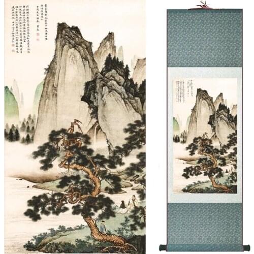Old fashion painting landscape art painting Chinese traditional art painting China ink painting20190813008