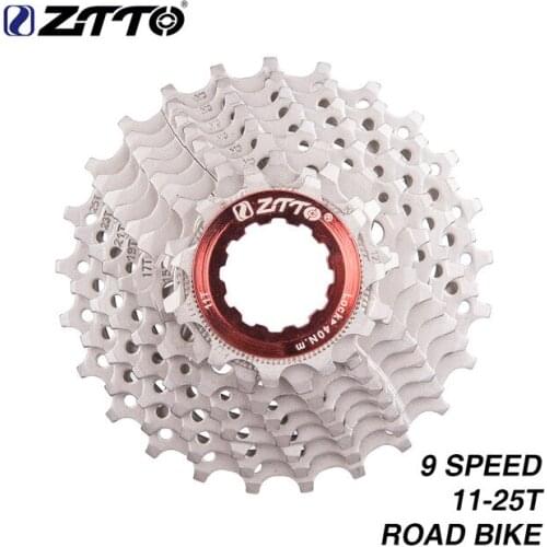ZTTO Road Bike Bicycle Parts 9s 18s 27s Speed Freewheel Cassette Sprocket 11-25t 25t Compatible for Parts Sora 3300 3500 R3000