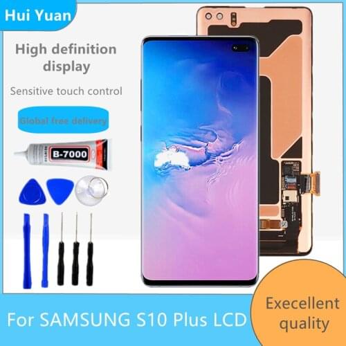 Original S10Plus ​LCD Display ​For SAMSUNG Galaxy S10 G973F/DS G973F G973 S10 Plus G975 G975F G975F/DS Touch Screen Digitizer