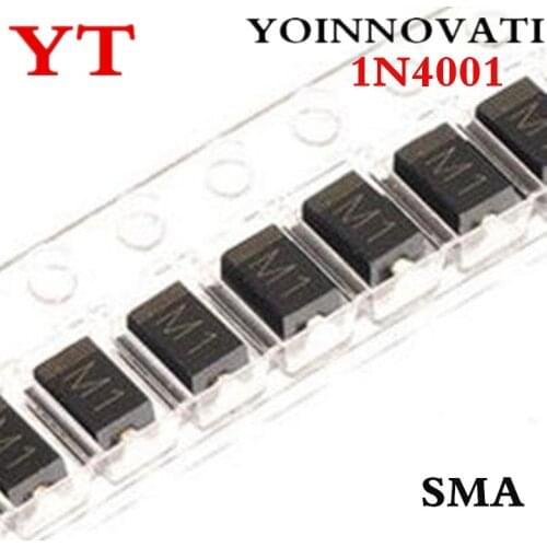100pcs/lot 1N4001 SMA M1 1A 50V IC Best quality