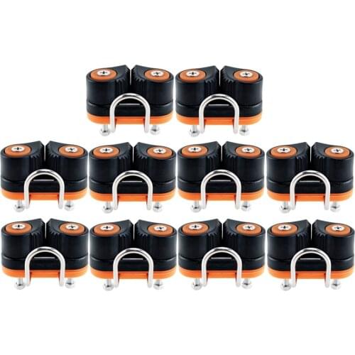 10x Composite 2 Row Sailboat Cam Cleat for 3-12mm Rope Breaking Load 900kg